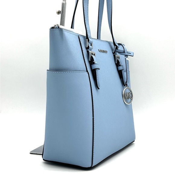 Michael Kors Large Charlotte TZ Tote Bag Light Sky Blue - Picture 4 of 12